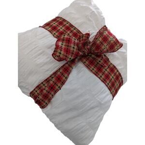 GORGEOUS WHITE PUFF CRIMPED MICROFIBER DUVET COMFORTER COVER! SZ FL